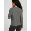 imageODODOS Womens Long Sleeve Crewneck Tee  UltraSoft Stratum Tech Performance TShirts UPF 50 Daily Pullover TopsSmoke Heather