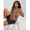 imageODODOS Womens Long Sleeve Crewneck Tee  UltraSoft Stratum Tech Performance TShirts UPF 50 Daily Pullover TopsTamarind Heather