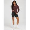 imageODODOS Womens Long Sleeve Performance TShirts  Ultra Soft Stratum Tech Crew Neck Tee UPF 50 Essential Crop TopJava Heather
