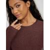 imageODODOS Womens Long Sleeve Performance TShirts  Ultra Soft Stratum Tech Crew Neck Tee UPF 50 Essential Crop TopJava Heather