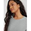 imageODODOS Womens Long Sleeve Performance TShirts  Ultra Soft Stratum Tech Crew Neck Tee UPF 50 Essential Crop TopPale Grey Heather
