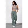 imageODODOS Womens Modal Soft Wide Leg Pants Elastic High Waist Casual Lounge Relaxed Pants with Pockets  27quot 29quot  31quot InseamSlate Green