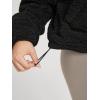 imageODODOS Womens Sherpa Fleece HalfZip Pullover  Cozy Warm Long Sleeve Sweatshirt Cinchable Outerwear with PocketsBlack