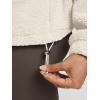 imageODODOS Womens Sherpa Fleece HalfZip Pullover  Cozy Warm Long Sleeve Sweatshirt Cinchable Outerwear with PocketsIvory