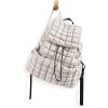 imageODODOS Quilted Backpack 20 for Women Lightweight Puffer Hiker Pack Drawstring Padding Travel Gym Bag BlackLight Gray