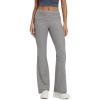 imageODODOS Womens Foldover Pants  Ultra Soft Stratum Tech Performance Mid Rise Casual Lounge Yoga Pants  30quot InseamGrey Heather
