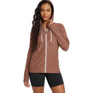 imageODODOS Womens FullZip Hoodie  Stratum Tech Ultra Soft Outfit UPF 50 Performance Hooded Jacket with PocketsTamarind Heather