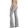 imageODODOS Womens Bootcut Yoga Pants Tummy Control Non See Through Bootleg Gym Workout PantsSand Gray Heather