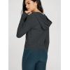 imageODODOS Womens FullZip Cropped Hoodie  Stratum Tech Ultra Soft UPF 50 Hooded Jacket with PocketsCharcoal Heather