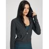 imageODODOS Womens FullZip Cropped Hoodie  Stratum Tech Ultra Soft UPF 50 Hooded Jacket with PocketsCharcoal Heather