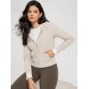 imageODODOS Womens FullZip Cropped Hoodie  Stratum Tech Ultra Soft UPF 50 Hooded Jacket with PocketsEcru Heather