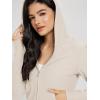 imageODODOS Womens FullZip Cropped Hoodie  Stratum Tech Ultra Soft UPF 50 Hooded Jacket with PocketsEcru Heather