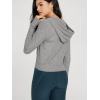 imageODODOS Womens FullZip Cropped Hoodie  Stratum Tech Ultra Soft UPF 50 Hooded Jacket with PocketsGrey Heather