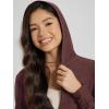 imageODODOS Womens FullZip Cropped Hoodie  Stratum Tech Ultra Soft UPF 50 Hooded Jacket with PocketsJava Heather