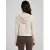 imageODODOS Womens FullZip Cropped Hoodie  Stratum Tech Ultra Soft UPF 50 Hooded Jacket with PocketsMilkweed Heather