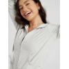 imageODODOS Womens FullZip Cropped Hoodie  Stratum Tech Ultra Soft UPF 50 Hooded Jacket with PocketsSalt Heather