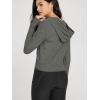 imageODODOS Womens FullZip Cropped Hoodie  Stratum Tech Ultra Soft UPF 50 Hooded Jacket with PocketsSmoke Heather