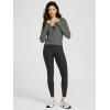 imageODODOS Womens FullZip Cropped Hoodie  Stratum Tech Ultra Soft UPF 50 Hooded Jacket with PocketsSmoke Heather