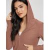 imageODODOS Womens FullZip Cropped Hoodie  Stratum Tech Ultra Soft UPF 50 Hooded Jacket with PocketsTamarind Heather