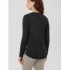 imageODODOS Womens Long Sleeve TShirts Graphene Ultralight Soft Breathable Side Slit Basic Yoga Workout Casual TopBlack