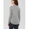 imageODODOS Womens Long Sleeve TShirts Graphene Ultralight Soft Breathable Side Slit Basic Yoga Workout Casual TopLight Gray