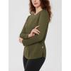 imageODODOS Womens Long Sleeve TShirts Graphene Ultralight Soft Breathable Side Slit Basic Yoga Workout Casual TopMartini Olive