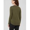 imageODODOS Womens Long Sleeve TShirts Graphene Ultralight Soft Breathable Side Slit Basic Yoga Workout Casual TopMartini Olive