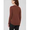 imageODODOS Womens Long Sleeve TShirts Graphene Ultralight Soft Breathable Side Slit Basic Yoga Workout Casual TopRust Red