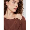 imageODODOS Womens Long Sleeve TShirts Graphene Ultralight Soft Breathable Side Slit Basic Yoga Workout Casual TopRust Red