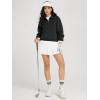 imageODODOS Modal Soft HalfZip Collared Sweatshirts for Women Long Sleeve Relaxed Fit Pullover Top with PocketsBlack