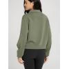 imageODODOS Modal Soft HalfZip Collared Sweatshirts for Women Long Sleeve Relaxed Fit Pullover Top with PocketsDark Sage
