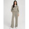 imageODODOS Modal Soft HalfZip Collared Sweatshirts for Women Long Sleeve Relaxed Fit Pullover Top with PocketsKhaki
