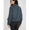 imageODODOS Modal Soft HalfZip Collared Sweatshirts for Women Long Sleeve Relaxed Fit Pullover Top with PocketsNavy