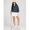 imageODODOS Modal Soft HalfZip Collared Sweatshirts for Women Long Sleeve Relaxed Fit Pullover Top with PocketsNavy