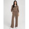 imageODODOS Modal Soft HalfZip Collared Sweatshirts for Women Long Sleeve Relaxed Fit Pullover Top with PocketsNutria