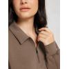 imageODODOS Modal Soft HalfZip Collared Sweatshirts for Women Long Sleeve Relaxed Fit Pullover Top with PocketsNutria