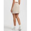 imageODODOS Modal Soft Mini Skirt for Women Side Slit High Waist ALine Casual Daily SkirtsSmokey Taupe