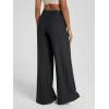 imageODODOS Womens Extra Wide Leg Pants  Ultra Soft Stratum Tech Casual Relaxed Lounge Pants with Pockets  29quot InseamBlack Heather