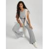 imageODODOS Womens Extra Wide Leg Pants  Ultra Soft Stratum Tech Casual Relaxed Lounge Pants with Pockets  29quot InseamPale Grey Heather