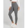imageODODOS Womens Fleece Lined Leggings Thermal Warm Winter Tights  25quot  28quot High Waisted Thick Yoga Pants with Back PocketsCharcoal
