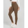 imageODODOS Womens Fleece Lined Leggings Thermal Warm Winter Tights  25quot  28quot High Waisted Thick Yoga Pants with Back PocketsChocolate