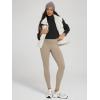 imageODODOS Womens Fleece Lined Leggings Thermal Warm Winter Tights  25quot  28quot High Waisted Thick Yoga Pants with Back PocketsDark Beige