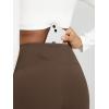 imageODODOS Womens Fleece Lined Leggings Thermal Warm Winter Tights  25quot  28quot High Waisted Thick Yoga Pants with Back PocketsDark Brown