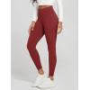 imageODODOS Womens Fleece Lined Leggings Thermal Warm Winter Tights  25quot  28quot High Waisted Thick Yoga Pants with Back PocketsRed Dahlia