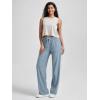 imageODODOS Womens Straight Leg Pants Ultra Soft Stratum Tech Relaxed Casual Pajama Lounge Pants with Pockets2931quot InseamDusty Blue Heather