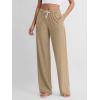 imageODODOS Womens Straight Leg Pants Ultra Soft Stratum Tech Relaxed Casual Pajama Lounge Pants with Pockets2931quot InseamKhaki Heather