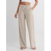 imageODODOS Womens Straight Leg Pants Ultra Soft Stratum Tech Relaxed Casual Pajama Lounge Pants with Pockets2931quot InseamMocha Heather