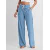 imageODODOS Womens Straight Leg Pants Ultra Soft Stratum Tech Relaxed Casual Pajama Lounge Pants with Pockets2931quot InseamWashed Denim Heather