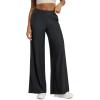 imageODODOS Womens Extra Wide Leg Pants  Ultra Soft Stratum Tech Casual Relaxed Lounge Pants with Pockets  29quot InseamBlack Heather