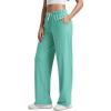 imageODODOS Womens Straight Leg Pants Ultra Soft Stratum Tech Relaxed Casual Pajama Lounge Pants with Pockets2931quot InseamSea Heather